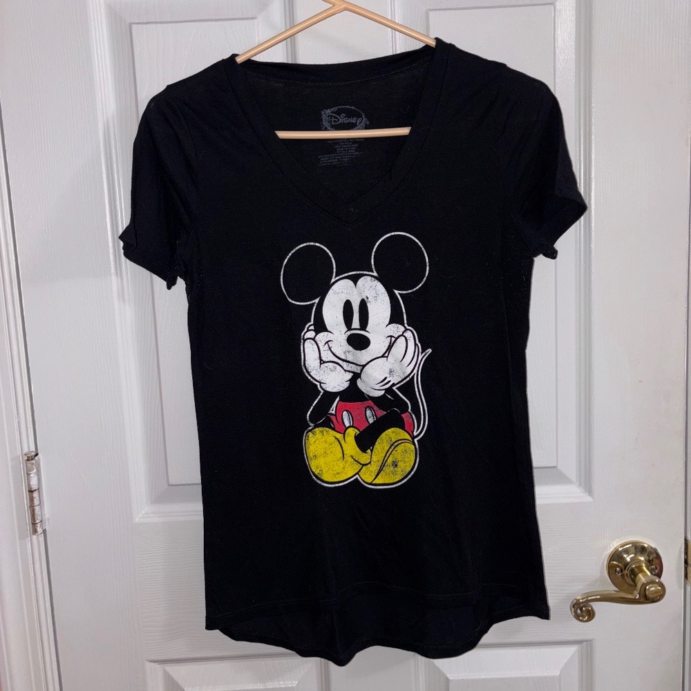 🐭 Disney “Classic Mickey” V-Neck Tee | Size S